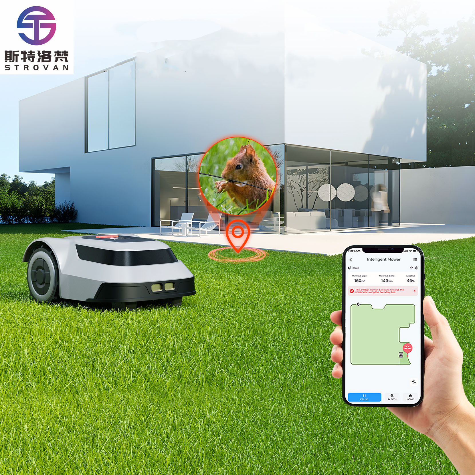 Smart Garden Robot - STLF WJW Robotic Lawn Mower Self-Propelled