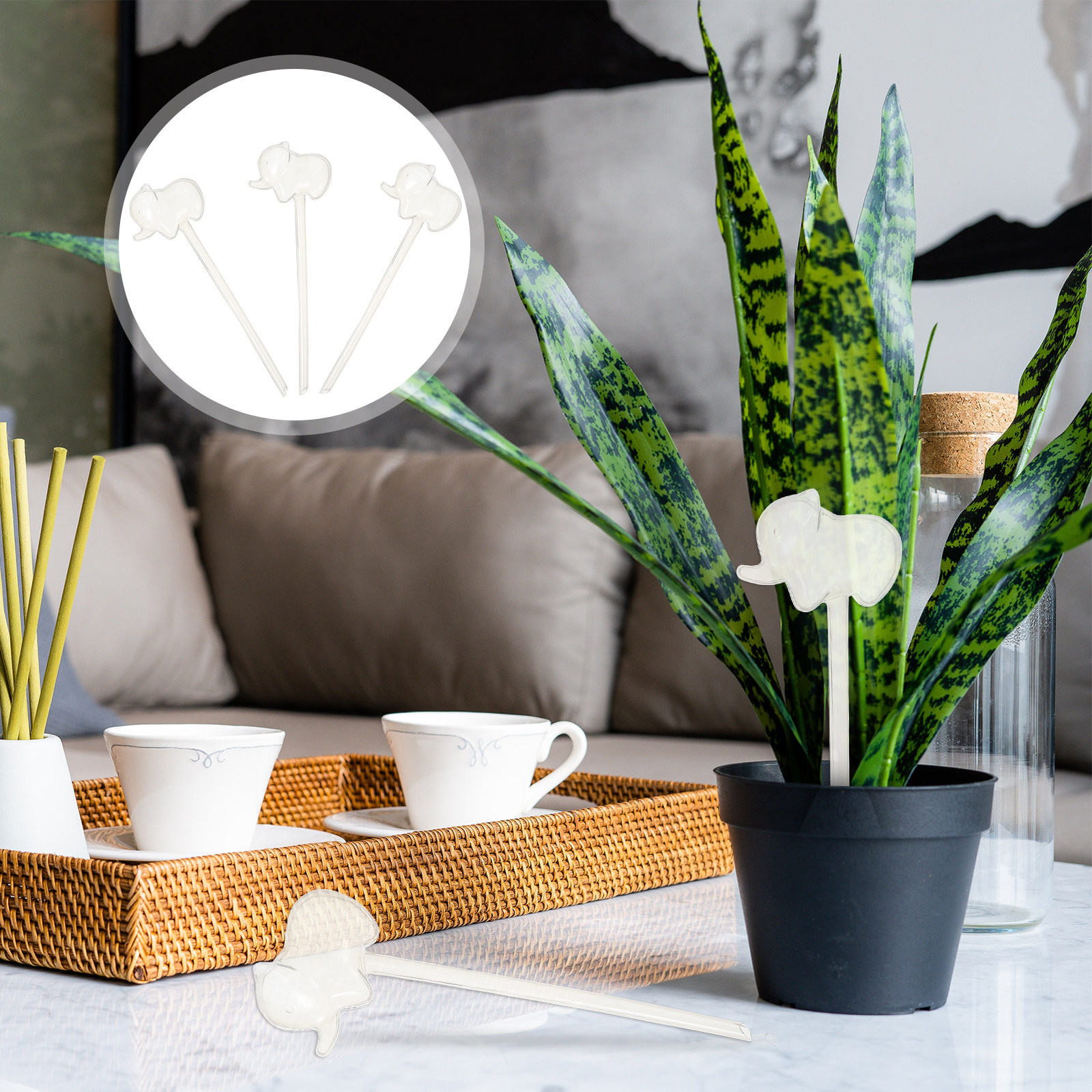 Plant Watering Globe - 3Pcs Elephant Shape Plastic Automatic Plant