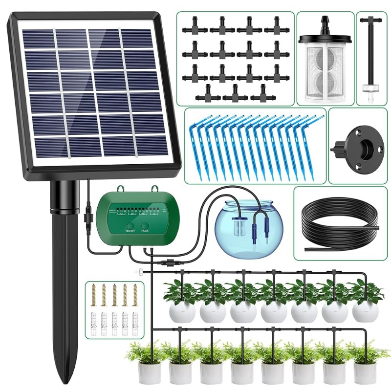 Smart Garden Watering System - Solar Intelligent Irrigation Kit 6V 2W