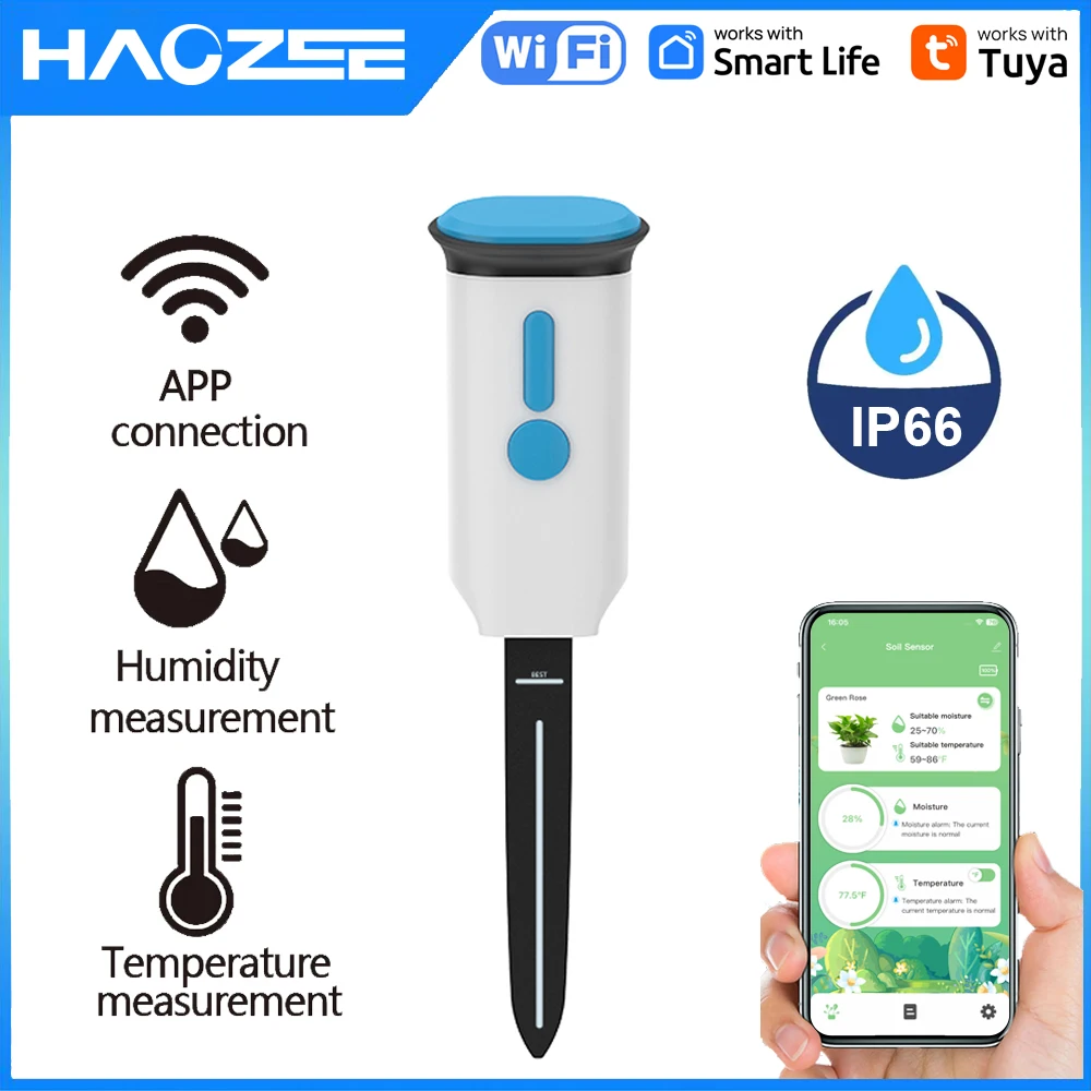Haozee Tuya Smart WiFi Soil Mo - Smart Soil Sensor recensione e prezzo