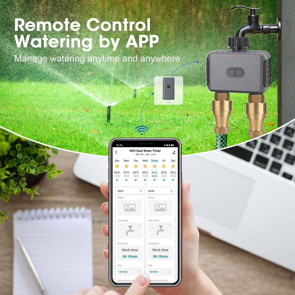 Tuya Smart Dual Water Timer Bl - Smart Garden Usa recensione e prezzo