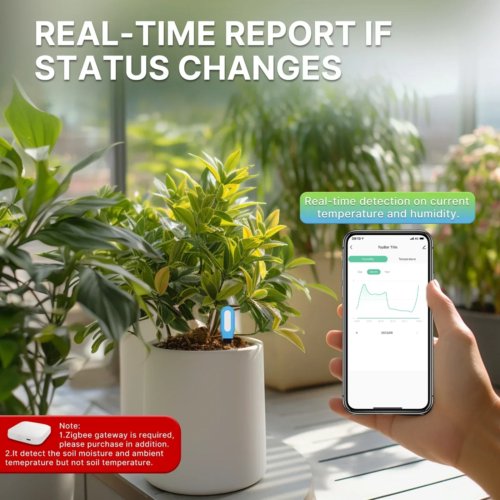 MOES Smart ZigBee Soil Tempera - Smart Soil Sensor recensione e prezzo