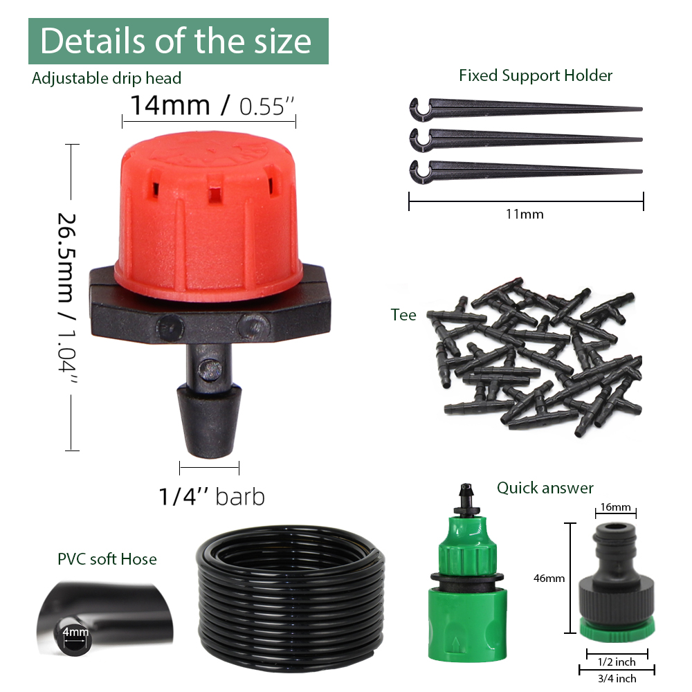 50-5M 1/4'' Hose Adjustable Dr - Smart Garden Hose recensione e prezzo