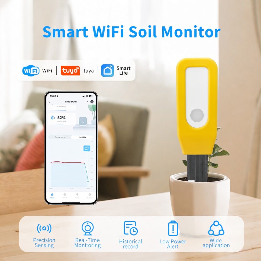 Tuya WiFi Temperature and Humi - Smart Soil Sensor recensione e prezzo