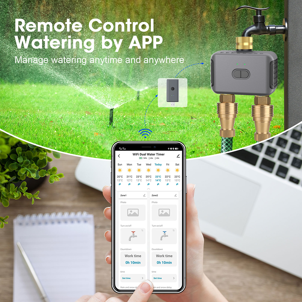Tuya 2 Zone Watering Timer Gar - Smart Garden Watering System recensione e prezzo